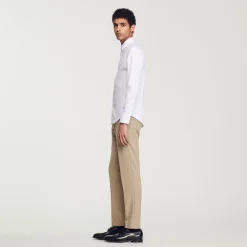 Camicia Aderente In Cotone Stretch