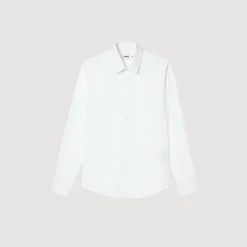 Camicia Aderente In Cotone Stretch