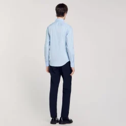 Camicia Aderente In Cotone Stretch