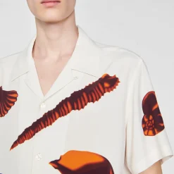 Camicia Con Conchiglie Stampate