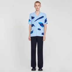 Camicia Con Conchiglie Stampate