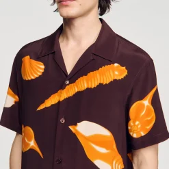 Camicia Con Conchiglie Stampate