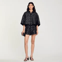 Camicia Con Pallini Decorativi