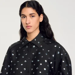 Camicia Con Pallini Decorativi