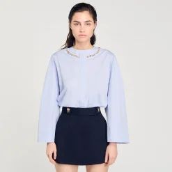 Camicia Corta Con Colletto Bijou