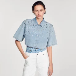 Camicia Corta Glitterata