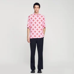 Camicia Cross Flower A Maniche Corte