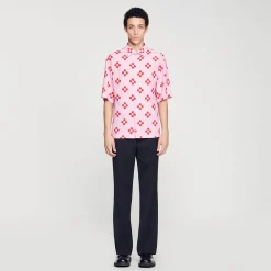 Camicia Cross Flower A Maniche Corte