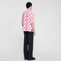 Camicia Cross Flower A Maniche Corte