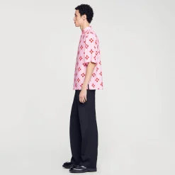 Camicia Cross Flower A Maniche Corte