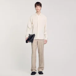 Camicia Fluida A Maniche Lunghe