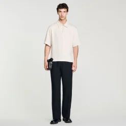 Camicia Fluida Con Colletto Con Zip