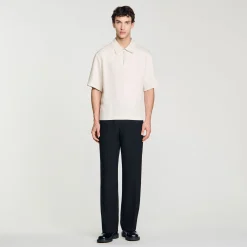 Camicia Fluida Con Colletto Con Zip