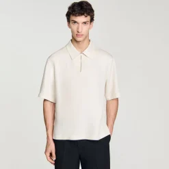 Camicia Fluida Con Colletto Con Zip