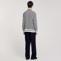 Camicia Fluida Con Stampa Square Cross