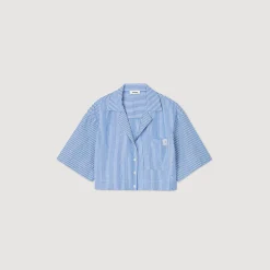 Camicia Glitterata A Maniche Corte