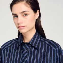 Camicia Glitterata Con Cravatta