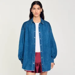 Camicia Glitterata Di Jeans