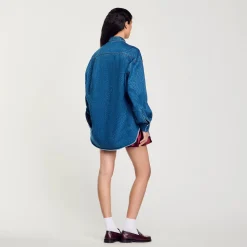 Camicia Glitterata Di Jeans