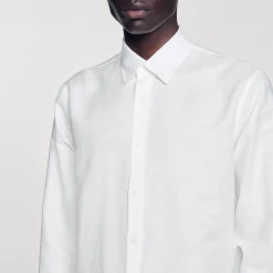 Camicia In Cotone E Lino