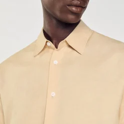 Camicia In Cotone E Lino