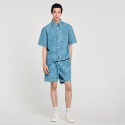 Camicia In Denim Square Cross