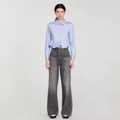 Camicia In Popeline A Righe