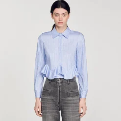 Camicia In Popeline A Righe