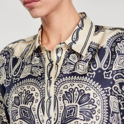 Camicia In Seta Con Stampa