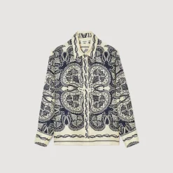 Camicia In Seta Con Stampa