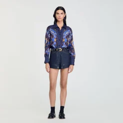 Camicia In Seta Con Stampa