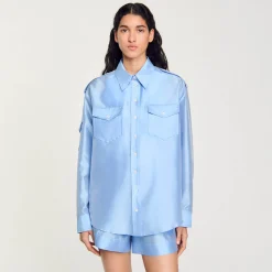 Camicia Larga In Raso