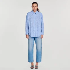 Camicia Oversize Con Strass