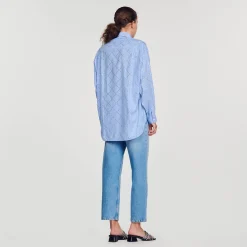 Camicia Oversize Con Strass
