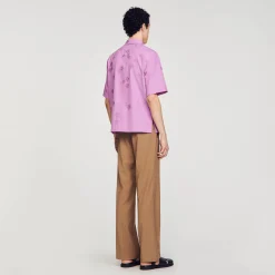 Camicia Oversize Jacquard A Fiori
