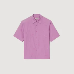 Camicia Oversize Jacquard A Fiori