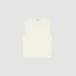 Canottiera In Maglia Fine