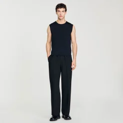Canottiera In Maglia Fine