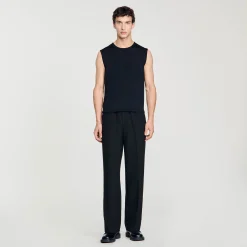 Canottiera In Maglia Fine