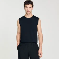Canottiera In Maglia Fine