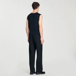 Canottiera In Maglia Fine