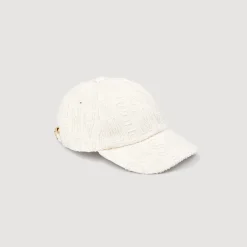 Cappellino In Tela Con Lettere Ricamate