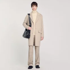 Cappotto Dritto In Lana
