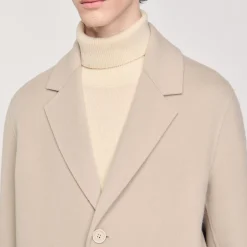 Cappotto Dritto In Lana