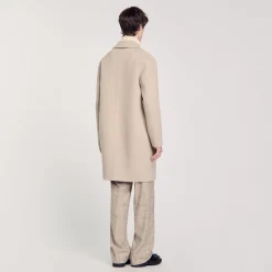 Cappotto Dritto In Lana