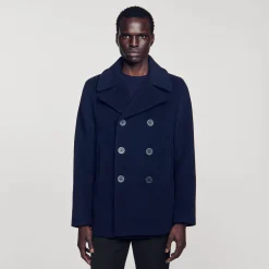 Cappotto Dritto In Misto Lana