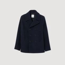 Cappotto Dritto In Misto Lana