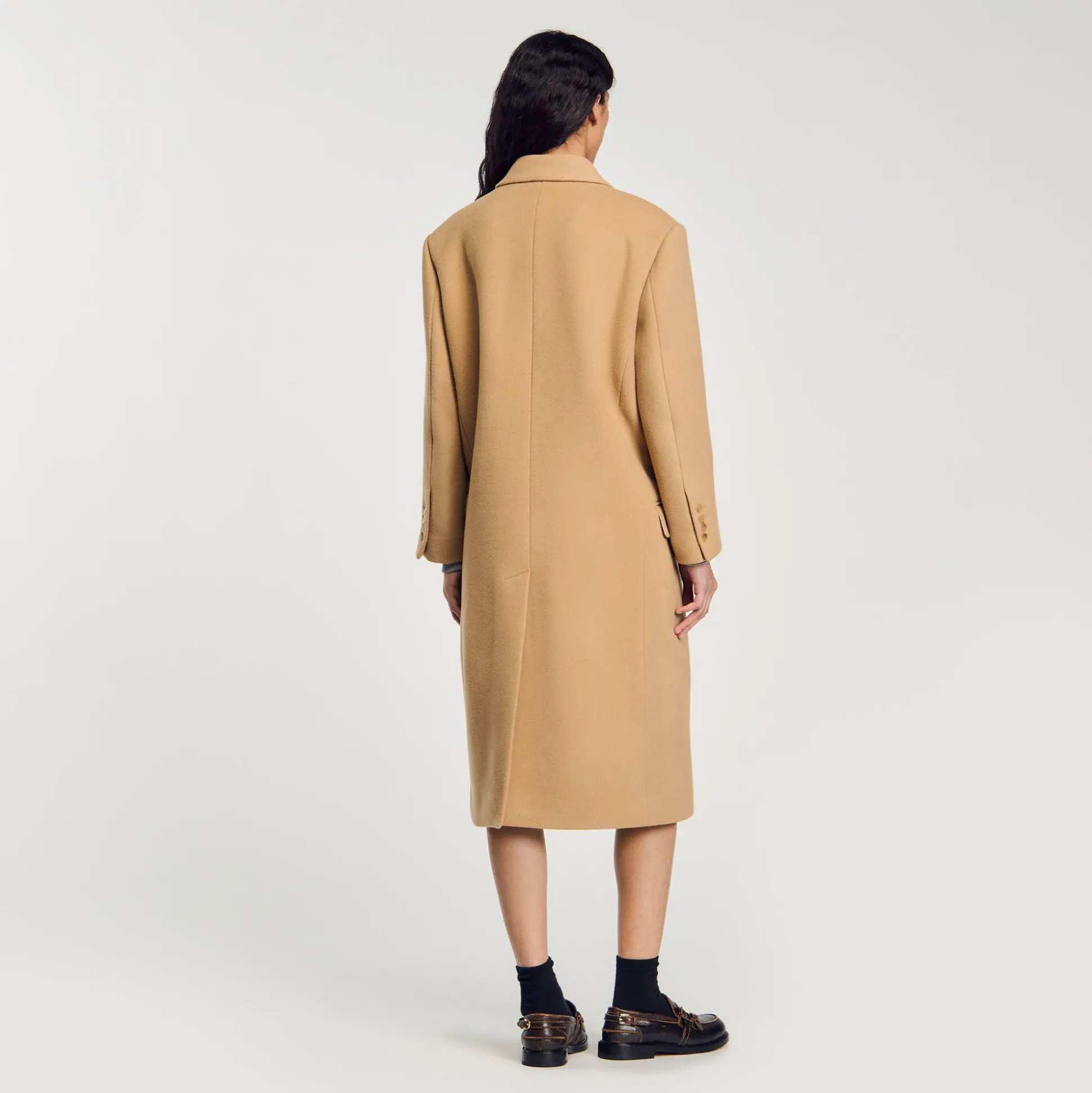 Cappotto Lungo In Misto Lana