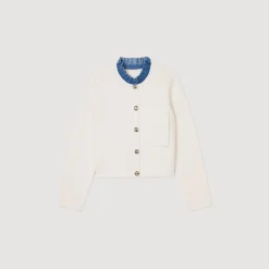 Cardigan A Collo Alto