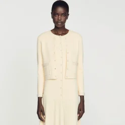 Cardigan Arricchito Da Perline